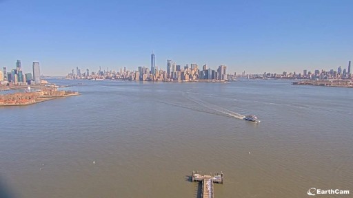 New York from Statue of Liberty webcam