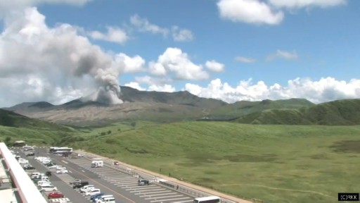 Mount Aso Webcam from Aso City 2