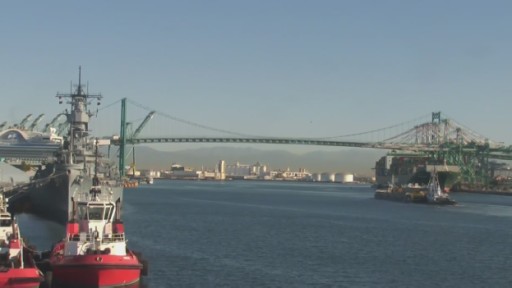 Camara en vivo del puerto de Los Angeles