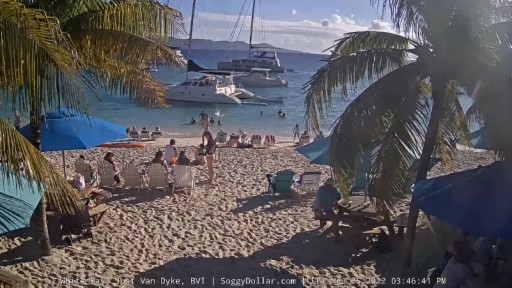 ライブカメラで見るヨスト・ヴァン・ダイク島のビーチ