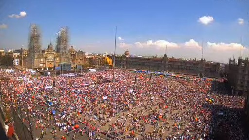 メキシコシティ ソカロ広場のライブカメラ