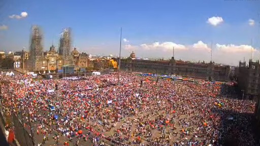 Ciudad de Mexico en vivo Zocalo