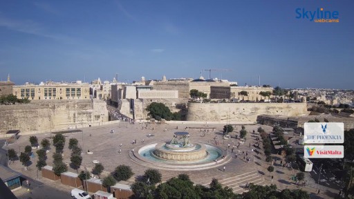 Valletta - Triton Fountain Webcam