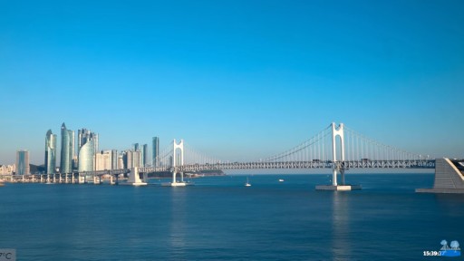 釜山 広安大橋のライブカメラ