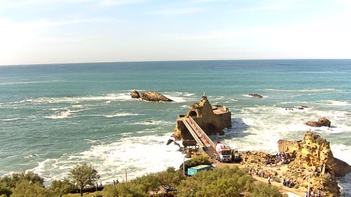 Biarritz - Rock of the Virgin Mary Webcam