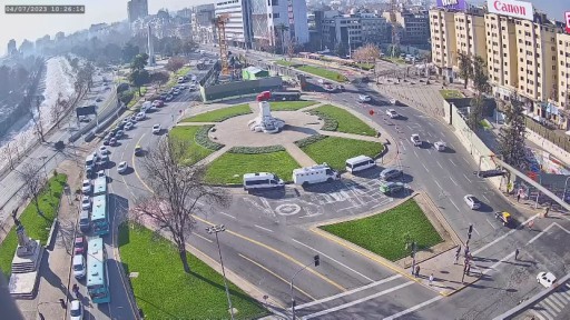 サンティアゴ バケダノ広場のライブカメラ