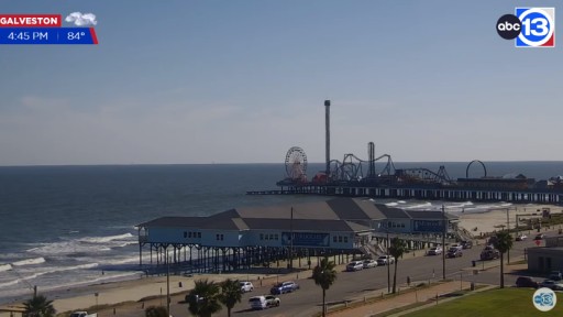 Camara en vivo del malecón de Galveston