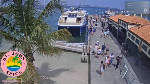 Cruz Bay Ferry Dock Webcam from Saint John 2