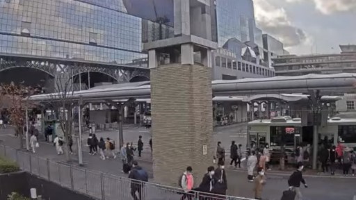 Camara en vivo de la terminal de Buses de la Estacion de Kioto
