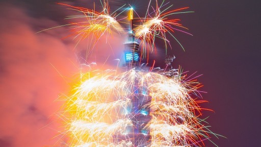 Taipei en vivo Fuegos artificiales de Año Nuevo (UTC 15:00-)
