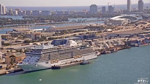 Camara en vivo del puerto de Miami