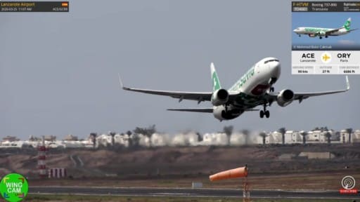Camara en vivo de aeropuerto de Lanzarote