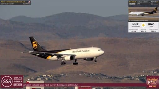 Camara en vivo de aeropuerto Internacional de Reno-Tahoe