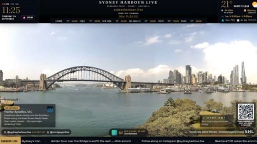 Camara en vivo de puerto de Sidney